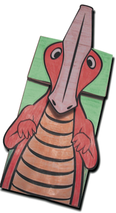 Perry Dinosaur Puppet Craft